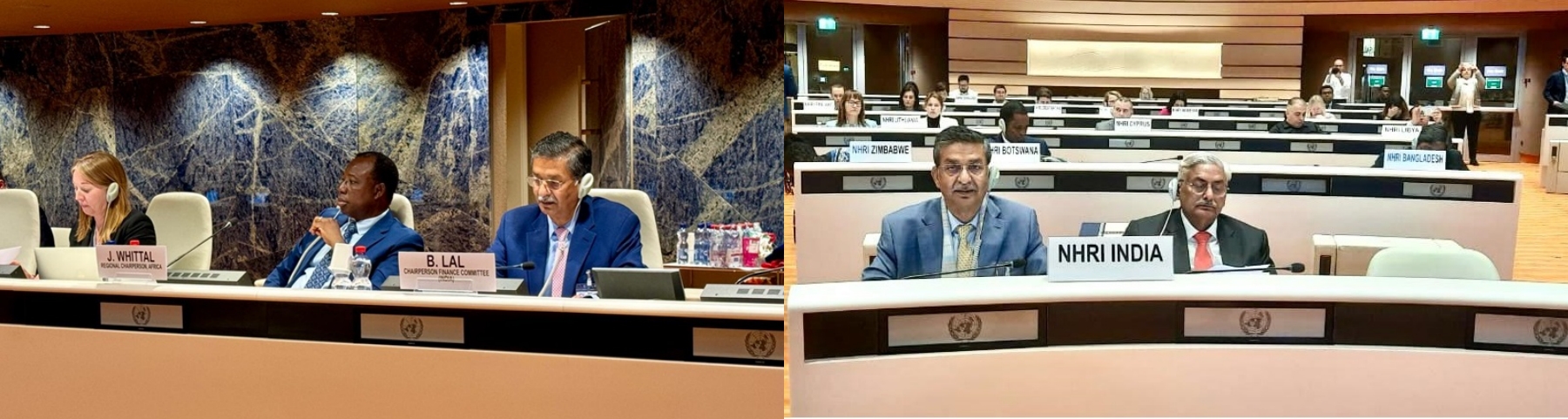 Mr. Bharat Lal, SG, NHRC as Chairperson of the Finance Committee of the GANHRI, presented its report in the ongoing General Assembly at Geneva (07.05.2024).