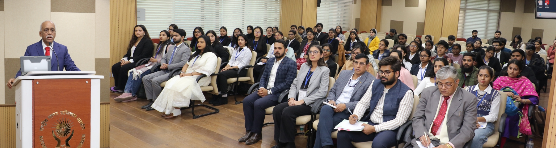 Justice Shri V. Ramasubramanian, Chairperson, NHRC addressing interns at valedictory function of WIP, 2024 on 10.01.2025