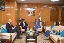 A courtesy call of H.E. Mr. Herve Delphin, Ambassador of the European Union to India accompanied by Mr. Lorenzo Parrulli, Second Secretary (Political Affairs) with Chairperson, NHRC and Secretary General, NHRC on 03.04.2024