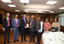 A courtesy call of H.E. Mr. Herve Delphin, Ambassador of the European Union to India accompanied by Mr. Lorenzo Parrulli, Second Secretary (Political Affairs) with Chairperson, NHRC and Secretary General, NHRC on 03.04.2024