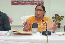 NHRC, India Acting Chairperson, Smt Vijaya Bharathi Sayani was the Chief Guest of a seminar on 'Women safety at work and public places' organized by Spandana Foundation at NIT,West Godavari,AP (24.09.2024)