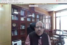 Union Home Secretary, Shri Ajay Kumar Bhalla,addressing interns on the subject of working modalities of the Home Ministry vis a vis protection of Human Rights