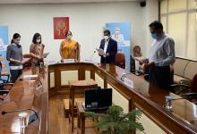 NHRC, Member Mrs. Jyotika Kalra, administers "COVID-19 Pledge" to the employees of the Commission on  21.10.2020