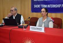 Dr. Shobhana Radhakrishnan, Renowned Gandhian, delivering lecture in Short term internship programme (17.02.2020)