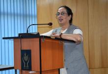 Dr. Shobhana Radhakrishnan, Renowned Gandhian, delivering lecture in Short term internship programme (17.02.2020)