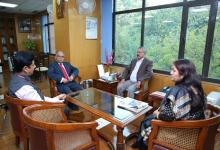 Chairperson Justice H.L. Dattu handed over a cheque,on 20.11.2018, to CM Relief Fund to the Resident Commissioner, Govt. of Kerala