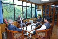Chairperson Justice H.L. Dattu handed over a cheque,on 20.11.2018, to CM Relief Fund to the Resident Commissioner, Govt. of Kerala